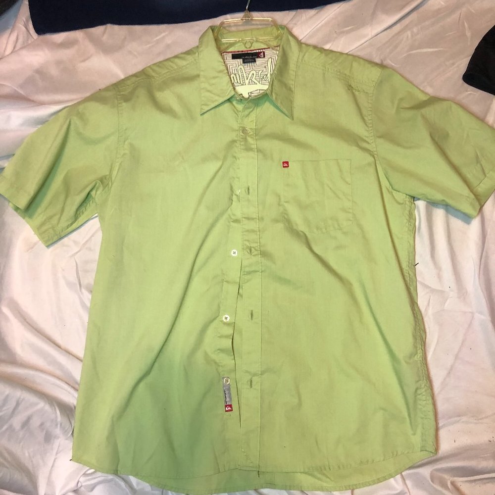 Quicksilver Button Down Short Sleeved Shirt